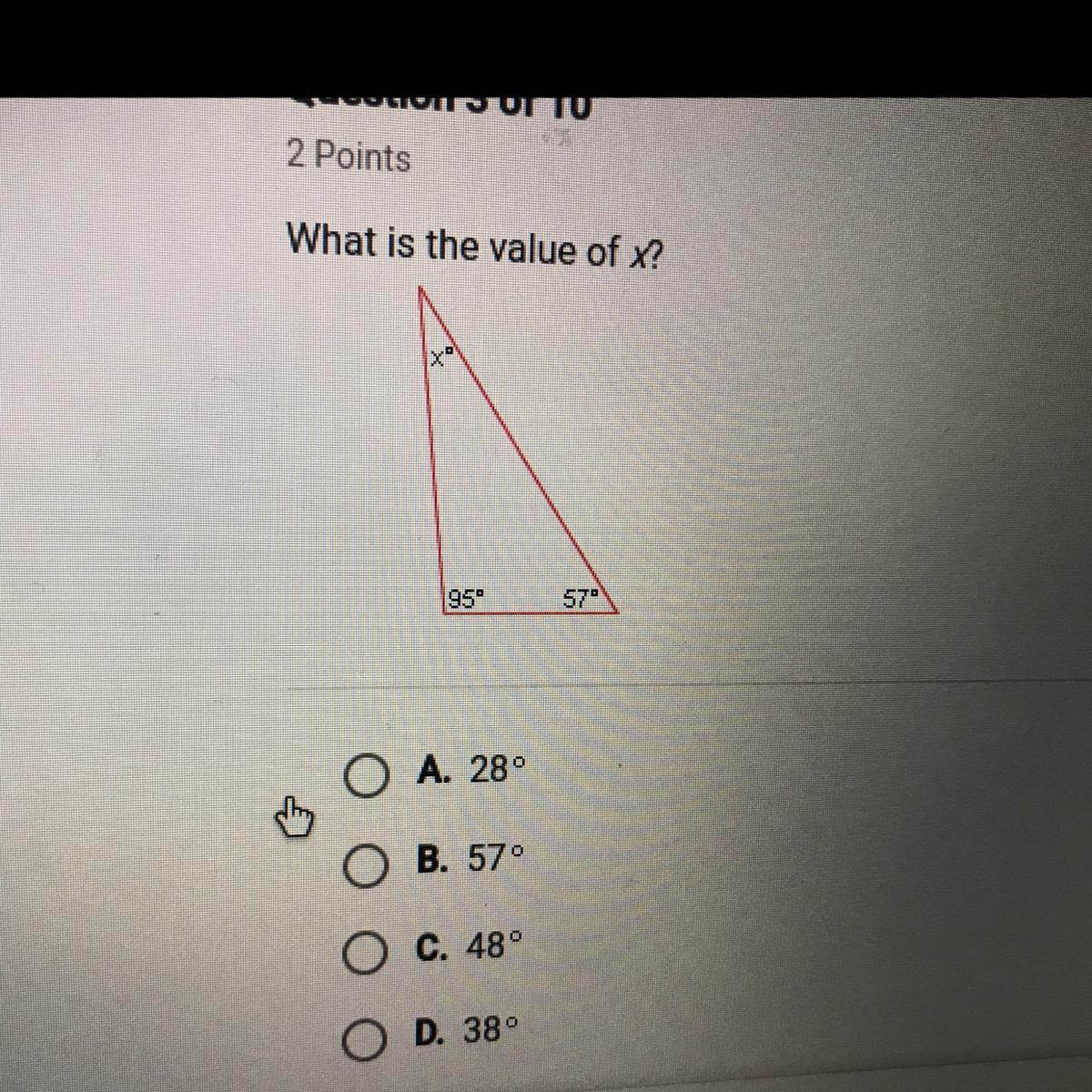 What is the value of x What is the value of x?