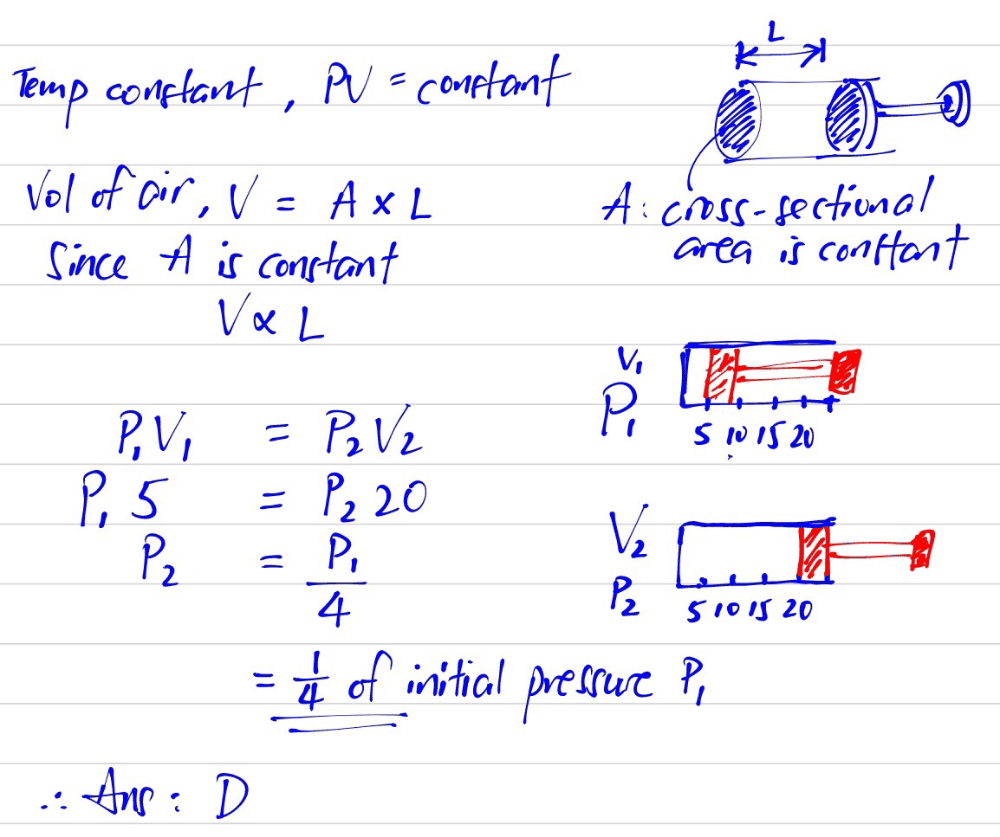 When to use the concept PV = constant and P1V1 = P2V2 to solve ...