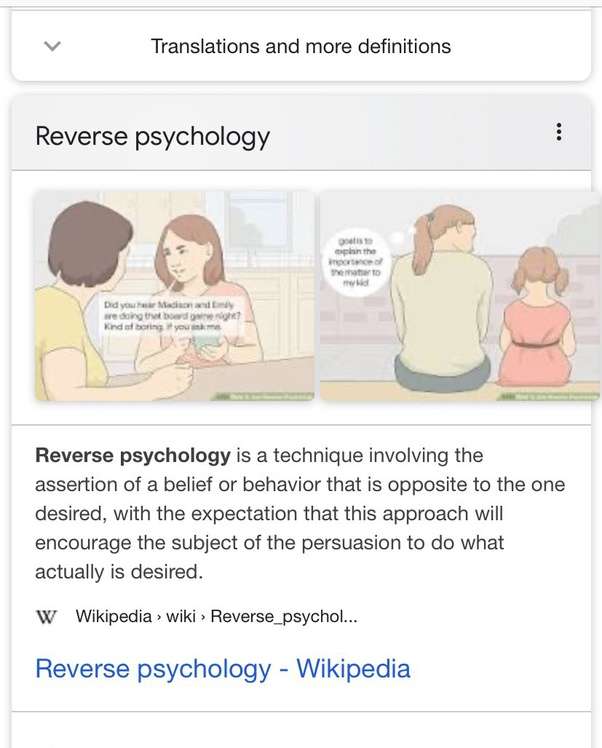 Why is reverse psychology such a popular term?